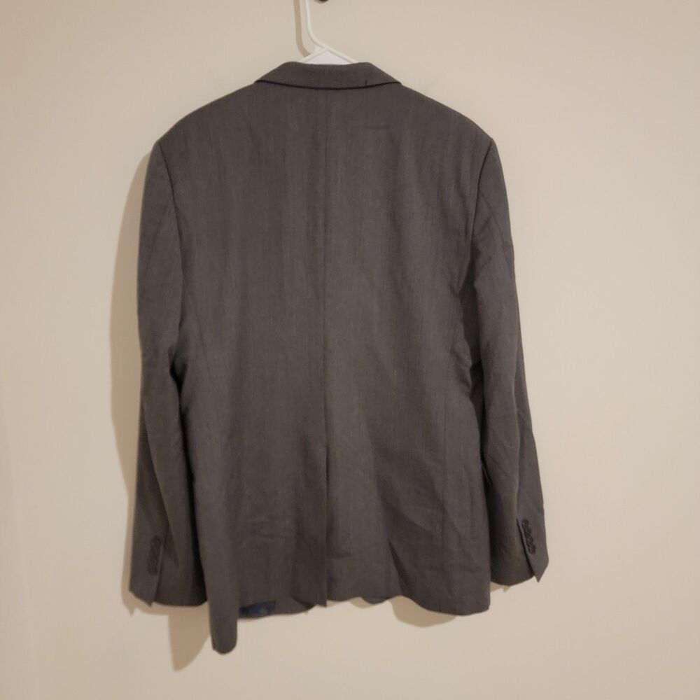 Brooks Brothers Regent Mens Blazer Herringbone Size 41L Wool Gray Luxury - Picture 3 of 11